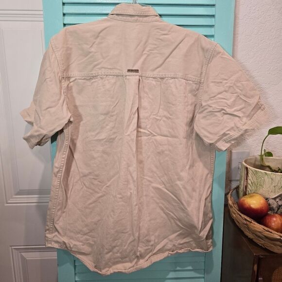Tan Casual Button Down Shirt with Contemporary Style - Picture 2 of 5